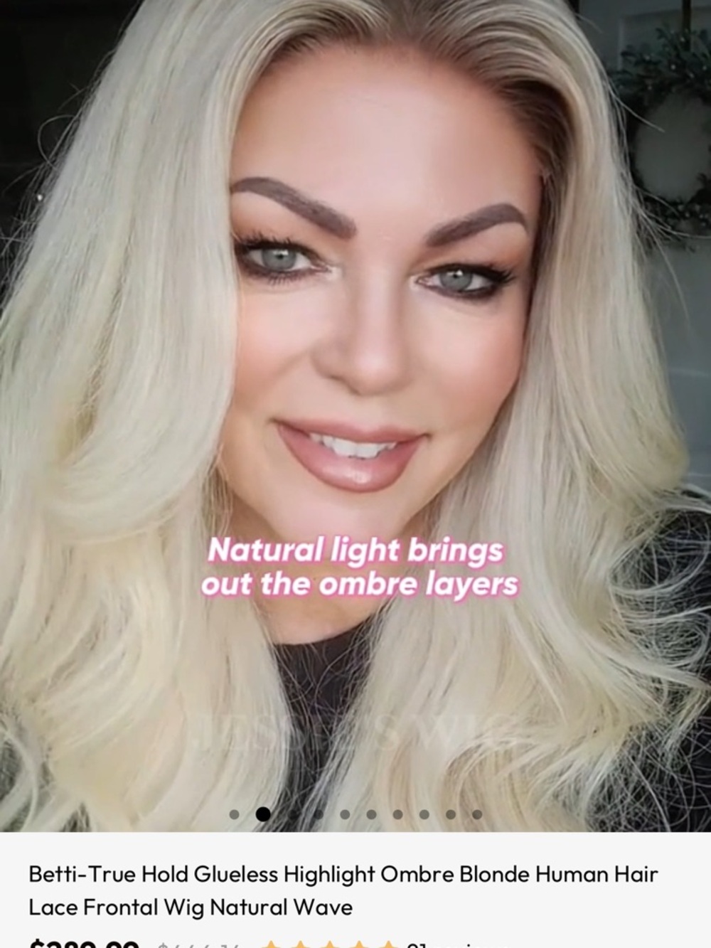True Gluess 5.5x5.5 HD Human Hair Lace Front Wig 22” Blonde - Picture 9 of 10